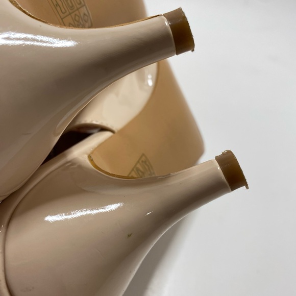 Greatonu Taupe Pointed Toe Slingback Kitten Heels Sz 9 - Picture 5 of 7